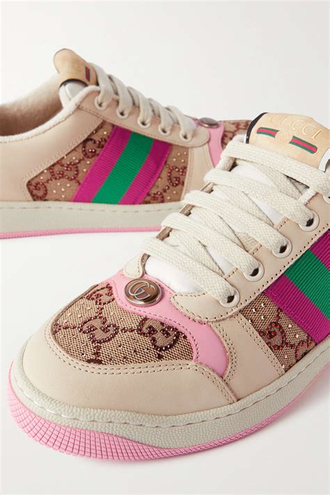 gucci high top canvas sneakers|Gucci screener leather sneakers.